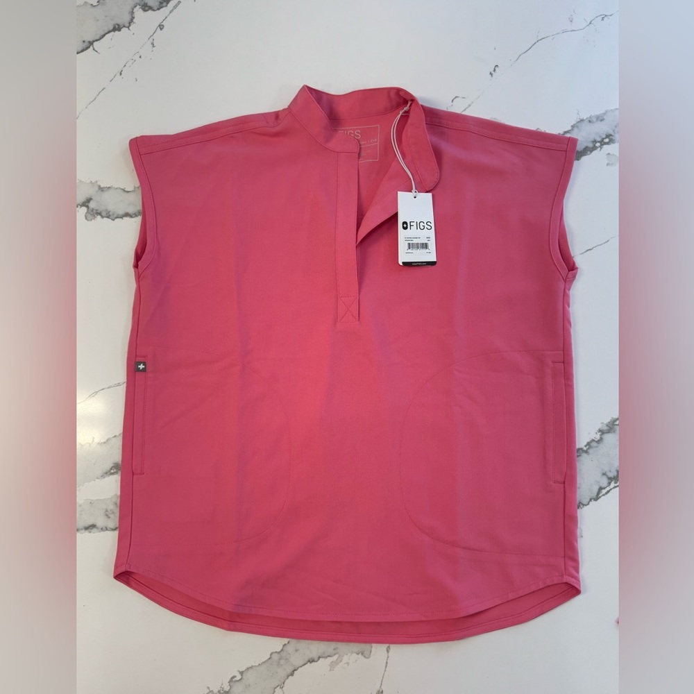 NWT Figs Neon Pink Rafaela XXS Scrub Top Limited Edition